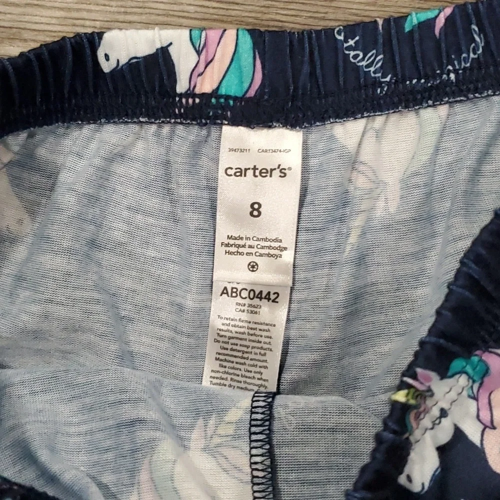 Carter Unicorn I woke up this Magical Matxhing Pajamas Set Size 8